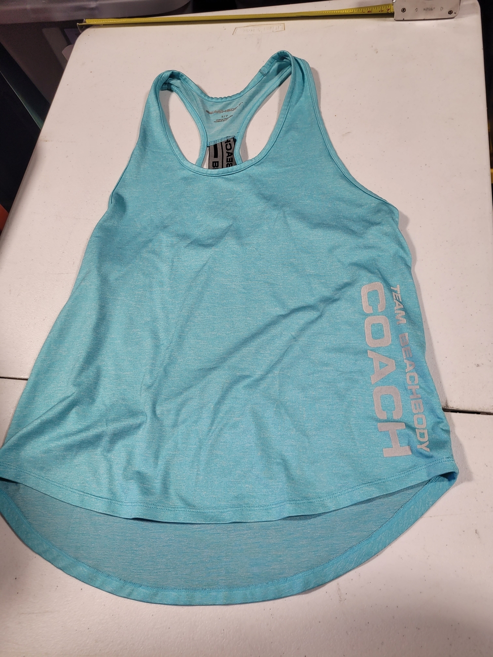 Beachbody Coach Racerback Tank in Light Aqua